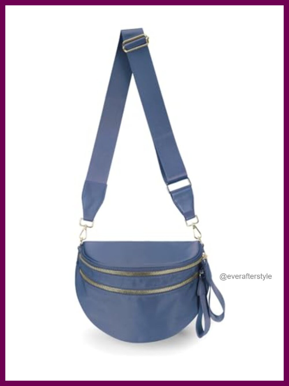 FEIBOON Spacious Nylon Crossbody Bag Bum Bag Purse for Women